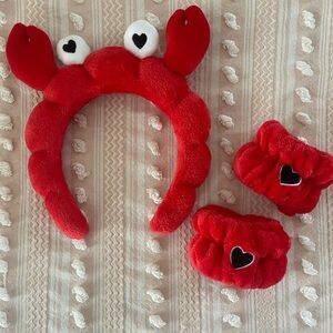 Lobster Spa Headband and Wristbands